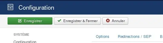 Première configuration obligatoire de Flexicontent après installation