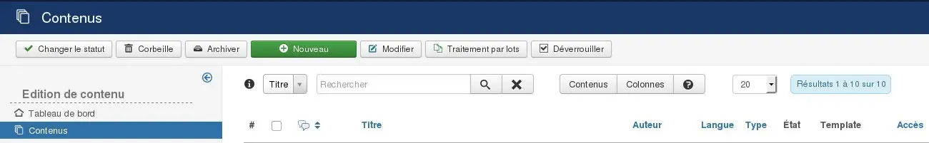 Flexicontent installé, premier article à créer